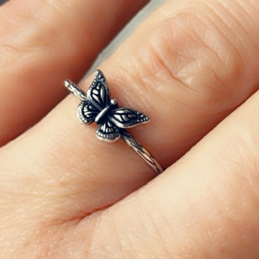 Sterling Silver Butterfly Ring